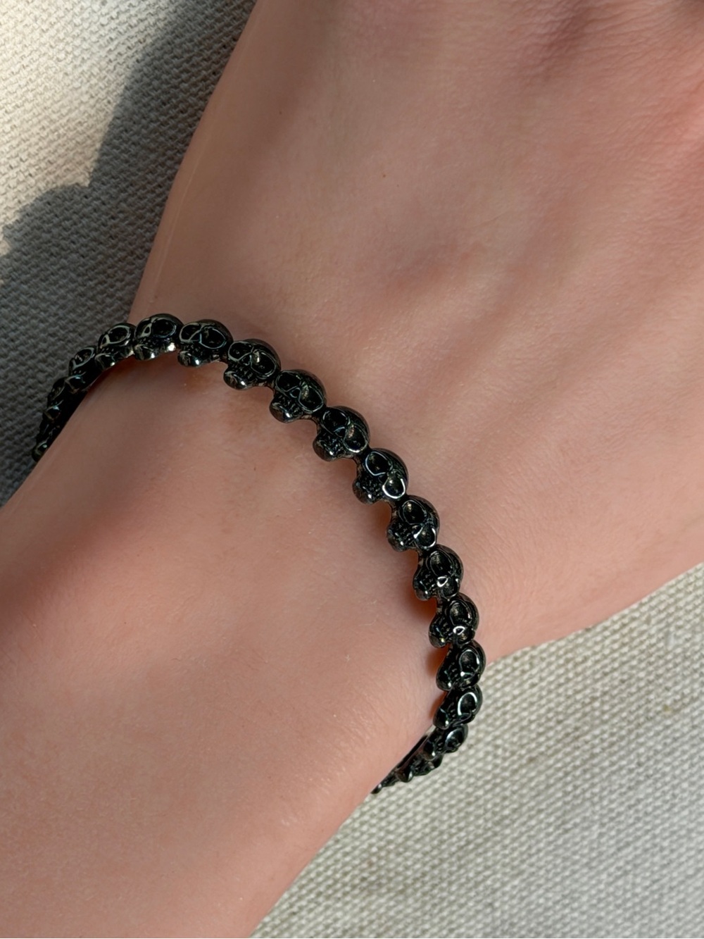 Black Skull Link Bracelet